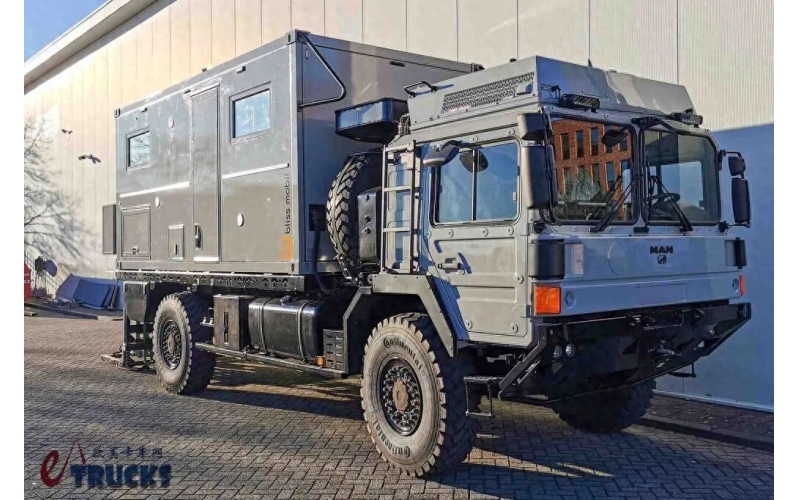 男人的大玩具！曼恩HX军用卡车底盘打造，Bliss Mobil越野房车实拍